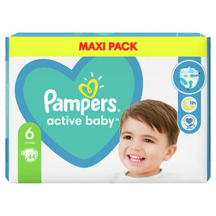 Pampers Active Baby Rozmiar 6, 44 Pieluszki, 13-18 Kg