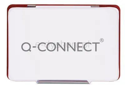 Poduszka Do Stempli Q-Connect, Z Tuszem, 110X70Mm, Metalowa, Czerwona