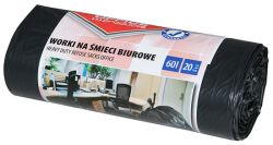 Office Products Worki na śmieci biurowe mocne (LDPE), 60l, 20szt., czarne