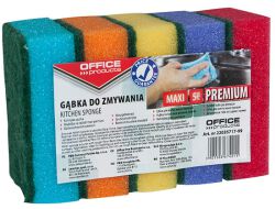 Office Products Gąbka do zmywania Maxi Premium, 5szt., mix kolorów