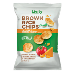 Byond Chips Ryżowy Cheddar I Chutney Sos Z Pomidorów 70G