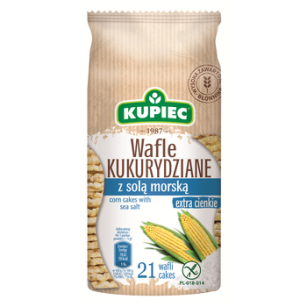 Kupiec Wafle Kukurydziane Z Solą Morską 105G