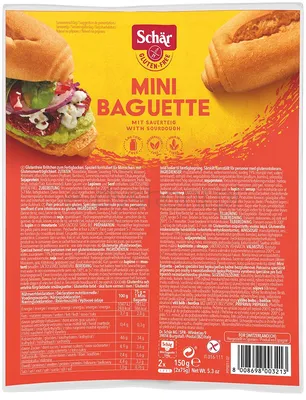 Mini baguette- bagietki do zapiekania BEZGL.150 g