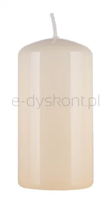 Świeca słupek DONAU HOME Standard Gloss, 50x100mm, kremowy