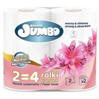 Słonik Jumbo Ręcznik Papierowy Biały 2=4 2 Rolki 2-Warstwowy