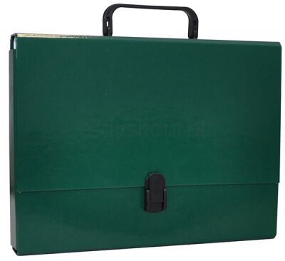 Office Products Teczka-Pudełko Pp, A4/5Cm, Z Rączką I Zamkiem, Zielona 