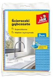 Ściereczki Gąbczaste Jan Niezbędny, 3 Szt., Mix