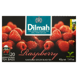 Dilmah Cejlońska Herbata Czarna Raspberry Flavoured Black Tea 20X2 G