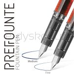 Platinum Pióro wieczne Prefounte Crimson Red, M, W Plastikowym Opakowaniu, Na Blistrze, Bordowe - 2