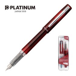 Platinum Pióro wieczne Prefounte Crimson Red, M, W Plastikowym Opakowaniu, Na Blistrze, Bordowe