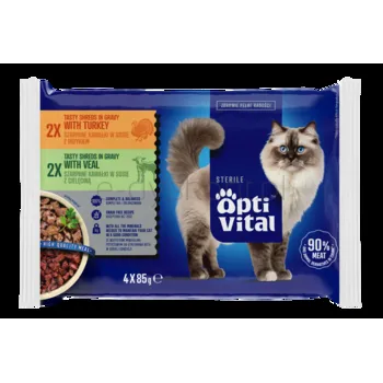 Optivital Saszetki Sterile - Pełnoporcjowa Karma Dla Dorosłych Kotów Sterylizowanych. Z Indykiem I Cielęciną 4X85G