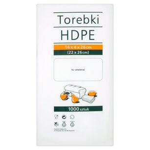 Hdpe Torebki Spożywcze 14X4X26 Cm 1000 Sztuk