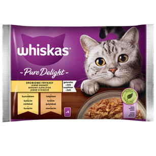 Whiskas Pure Delight Drobiowe Frykasy Galaretka Z Kurczakiem I Z Indykiem 340 G (4X85 G)