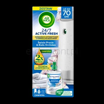 Air Wick Odświeżacz Powietrza Active Fresh Świeże Pranie I Biała Orchidea Komplet 228 Ml