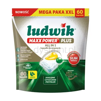 Ludwik Maxx Power Plus kapsułki do zmywarek 60 szt. lemon