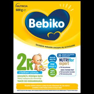 Bebiko 2R Nutriflor Expert Mleko Następne Z Kleikiem Ryżowym Dla Niemowląt Powyżej 6. Miesiąca Życia 600 G