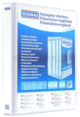 Donau Segregator ofertowy PP, A4/4RD/25, biały 