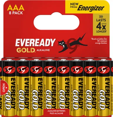 Bateria EVEREADY GOLD from ENERGIZER, AAA, LR03, 1,5V, DHP8, 8 szt.