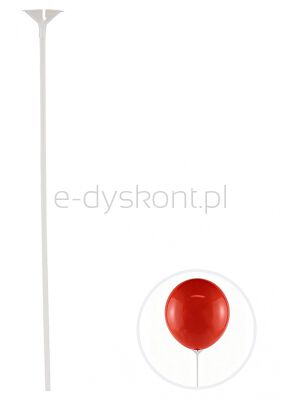 Patyczki do balonów z koszyczkami Part Go, 40 cm, 10 szt., białe