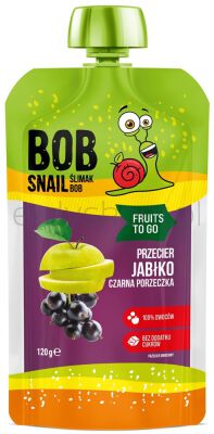 Bob Snail Smoothie jabłko-Czarna orzeczka bez dodatku cukru 120g