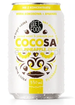 Woda kokosowa z sokiem z ananasa NFC 330 ml