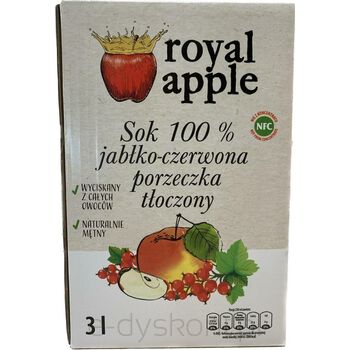 Royal Apple  Sok Jabłko-Czerwona Porzeczka NfcTłoczony 3L