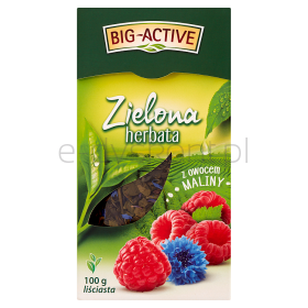 Big Active Herbata zielona z owocem maliny 100G