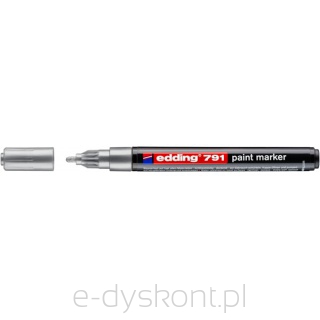 Marker olejowy e-791 EDDING, 1-2mm, srebrny