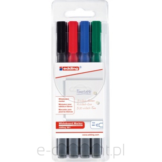 Marker do tablic e-361/4 s EDDING, 1mm, 4 szt., mix kolorów