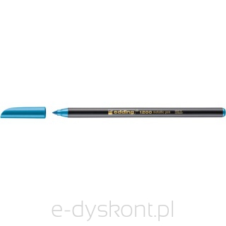 Pisak z cienką końcówką e-1200 EDDING, 1-3mm, metaliczny niebieski