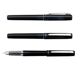 Pióro wieczne Platinum Prefounte Graphite Blue, F, w plastikowym opakowaniu, na blistrze, granatowe